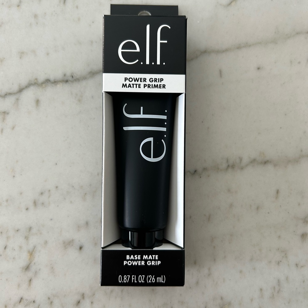 e.l.f. Power Grip Matte Primer in Black Packaging